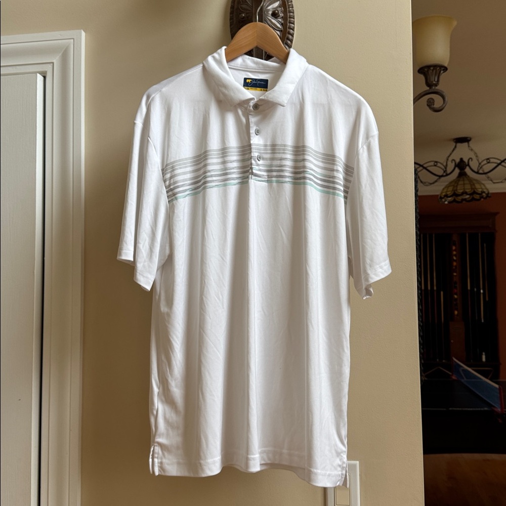 White Striped Polo Shirt